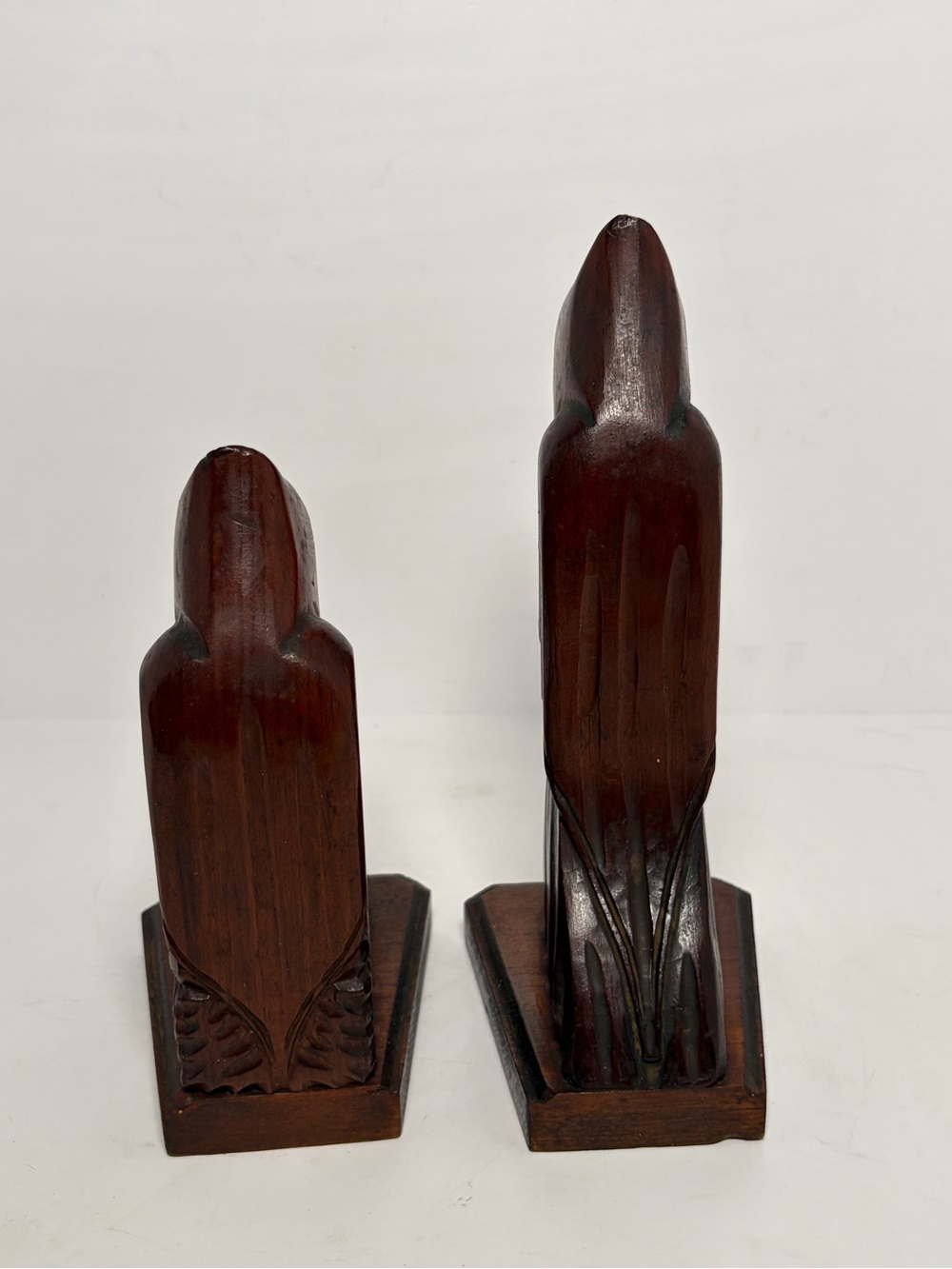 Vintage Hand Carved Wood Monk Bookends Pair Hooded Friars Reading Books 9.5” - Picture 2 of 16